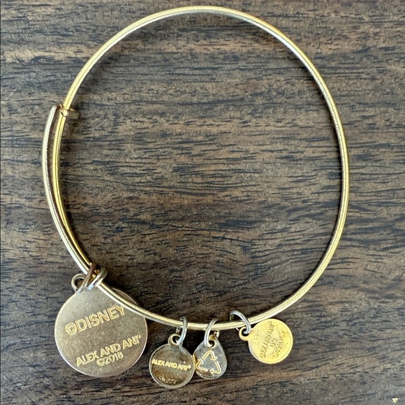 Alex & Ani Disney 2018 Gold Charm Bracelet with Chip & Dale - Picture 2 of 3
